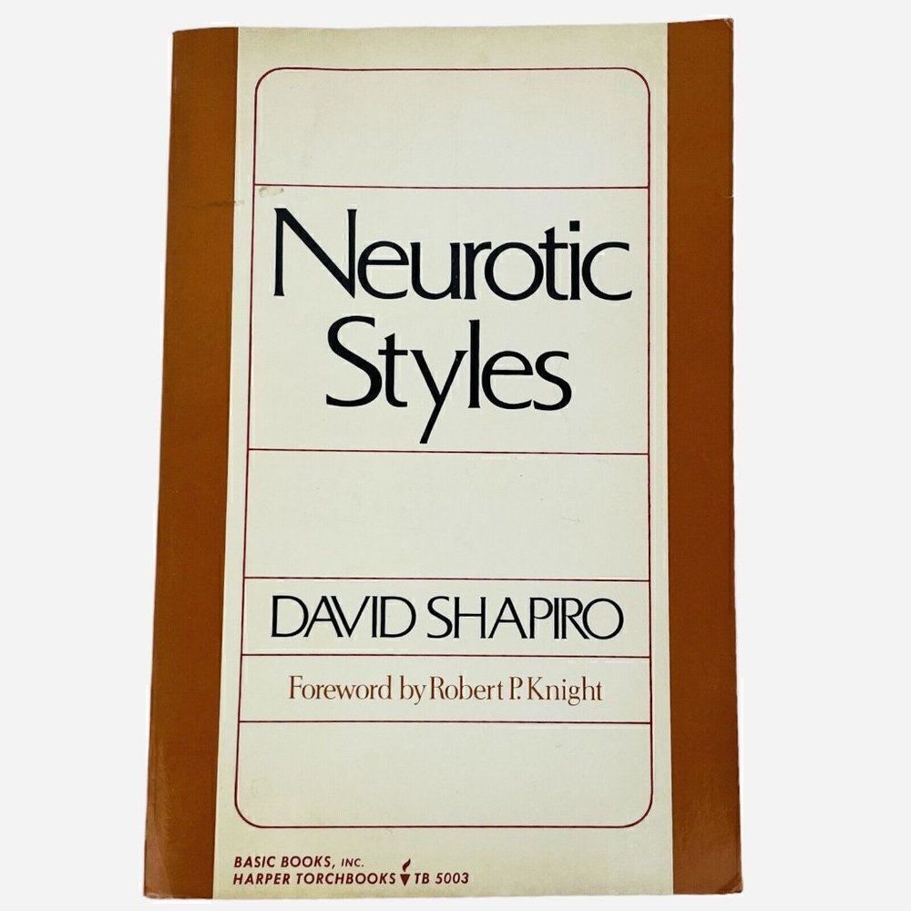 Vintage 1965 Neurotic Styles by David Shapiro PB Psychology Clinical Study OCD